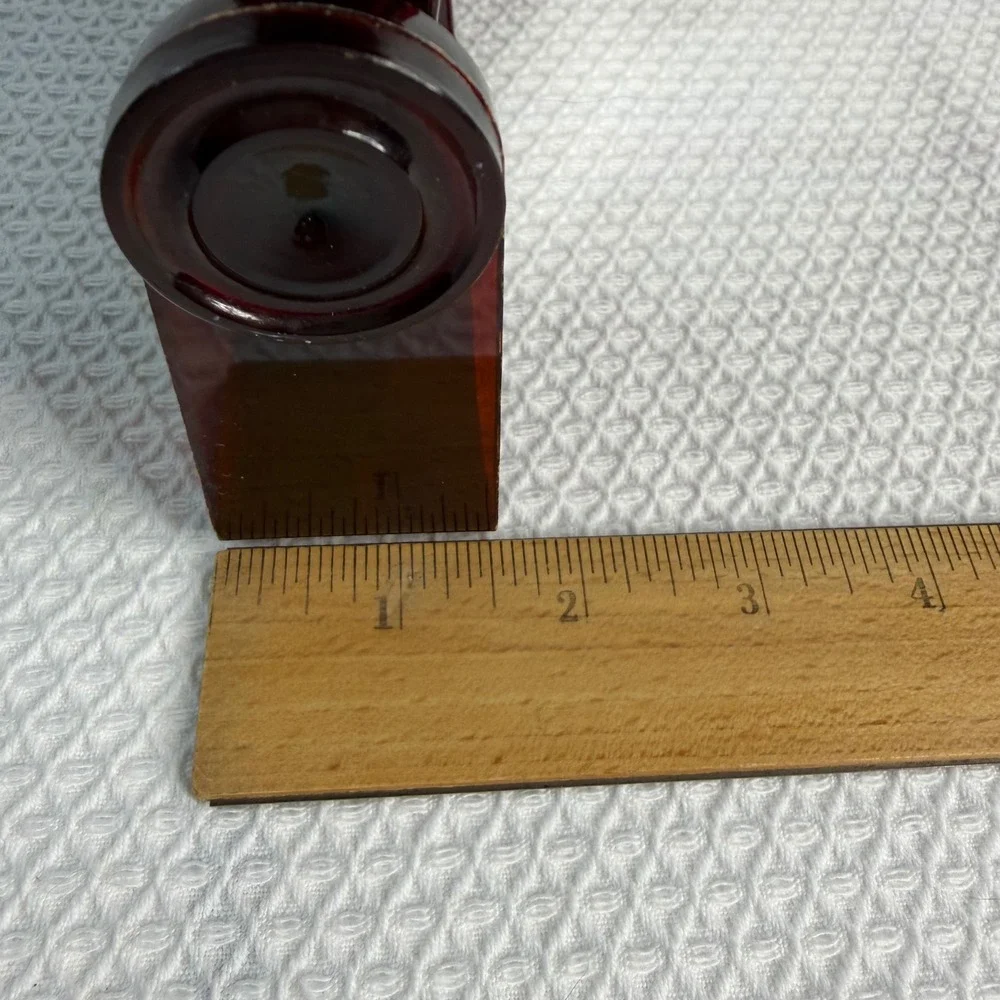 Vintage Amber Lucite Dual Sided Tilting Vanity Mirror Hong Kong NO 339 MCM
